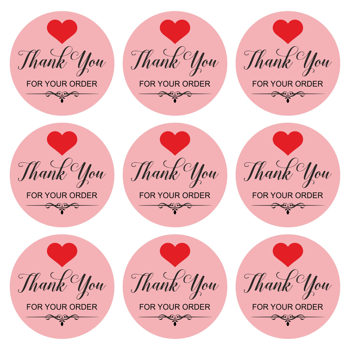 Thank you stickers